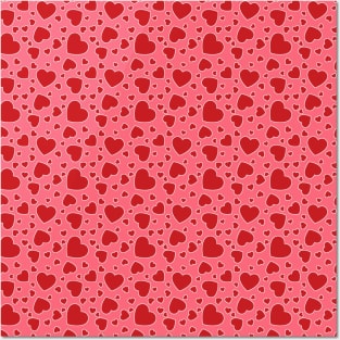 Valentine's Hearts Pattern Posters and Art
